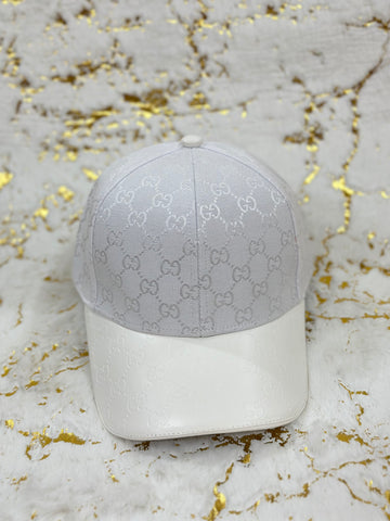 Elitecaps™ Gucci White Monogram Cap Premium Luxury Designer Style