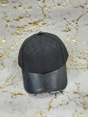 Elitecaps™ Gucci Monogram Black Cap Luxury GG Pattern Designer Style