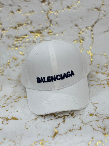 Elitecaps™ Balenciaga White Signature Cap Minimal Luxury Style