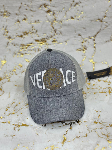 Elitecaps™ Versace Grey Medusa Mesh Cap Premium Luxury Streetwear