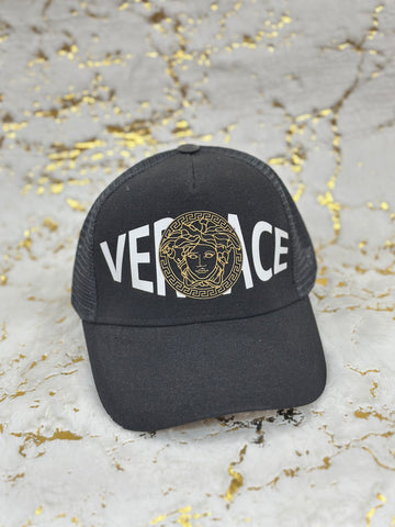 Elitecaps™ Versace Medusa Logo Mesh Cap – Premium Luxury Streetwear