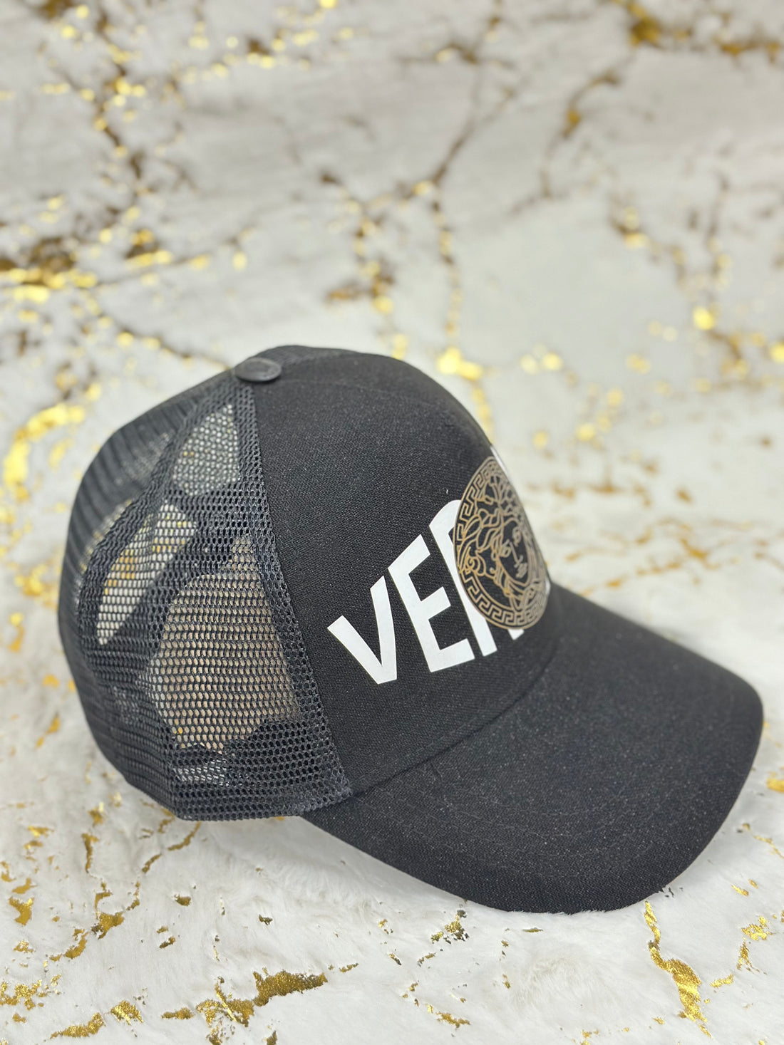 Elitecaps™ Versace Medusa Logo Mesh Cap – Premium Luxury Streetwear