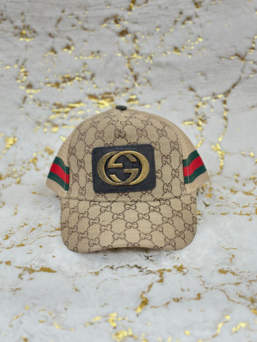 Elitecaps™ Gucci Beige GG Logo Cap Premium Luxury Designer Style