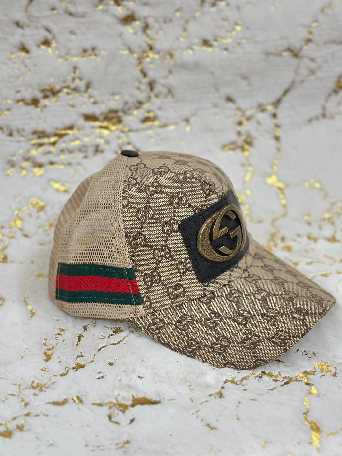 Elitecaps™ Gucci Beige GG Logo Cap Premium Luxury Designer Style