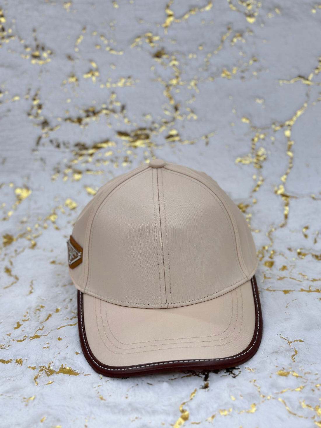Elitecaps™ Prada Cream Luxury Cap – Minimal Designer Streetwear