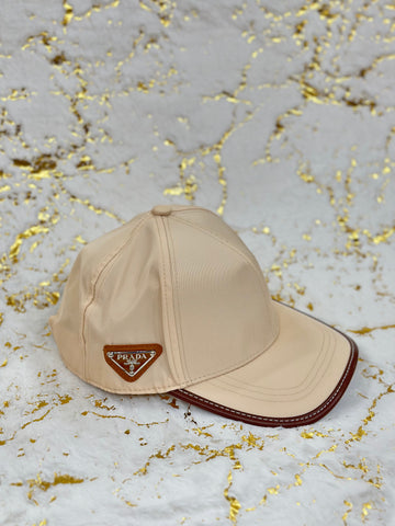 Elitecaps™ Prada Cream Luxury Cap – Minimal Designer Streetwear