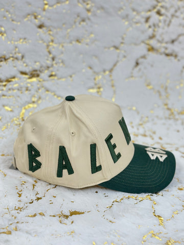 Elitecaps™ Balenciaga Beige & Green Logo Cap – Premium Streetwear Style
