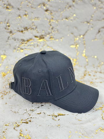 Elitecaps™ Balmain Midnight Black Cap – Premium Luxury Streetwear