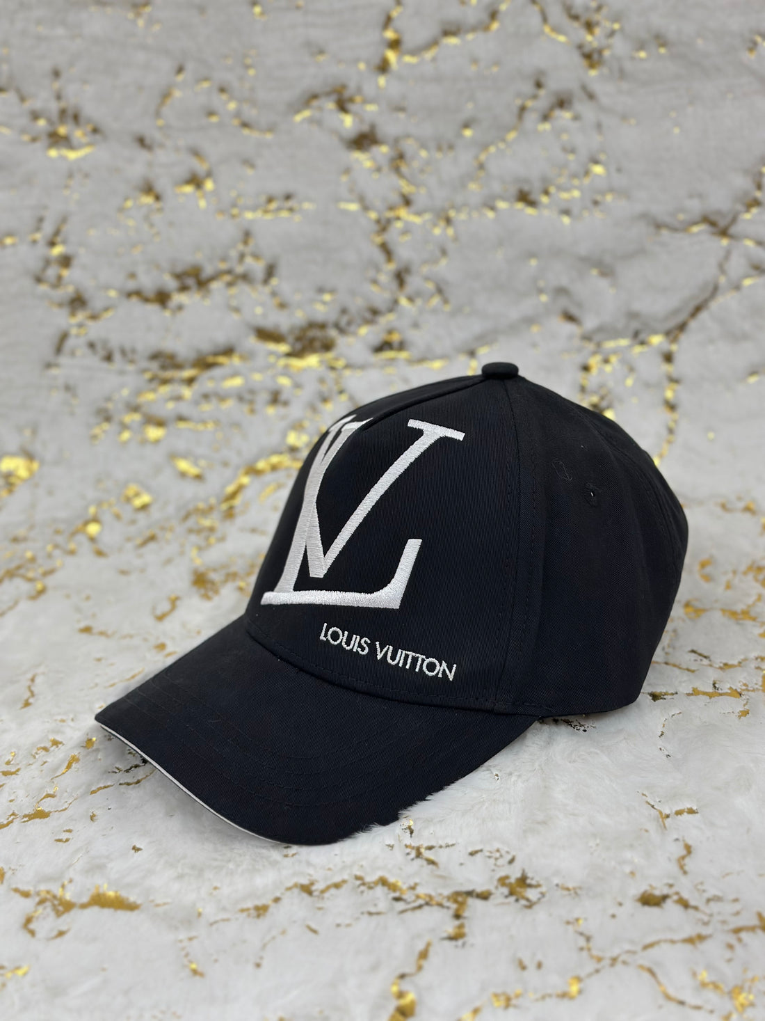 Elitecaps™ Louis Vuitton Black LV Logo Cap – Premium Luxury Streetwear