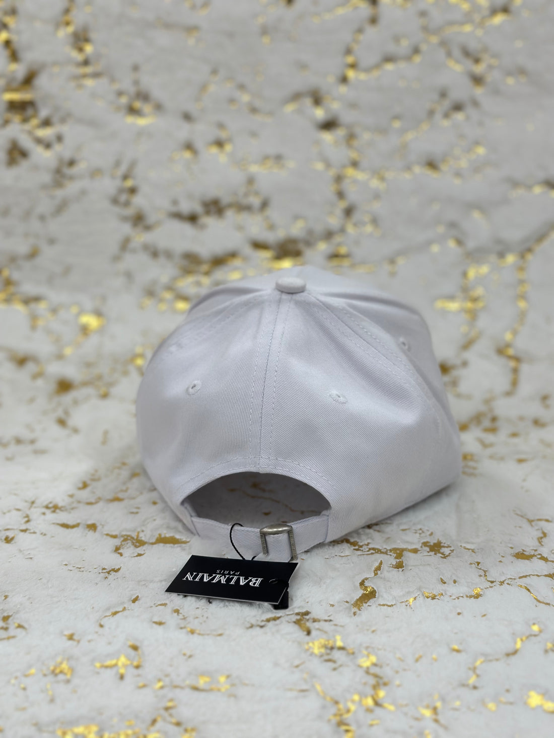 Elitecaps™ Balmain Paris White Signature Cap – Premium Luxury Streetwear