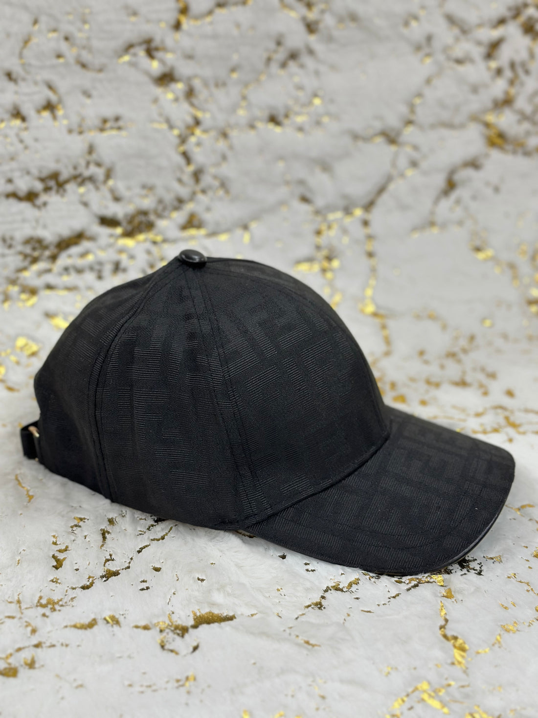 Elitecaps™ Fendi Black Monogram Cap – Premium Luxury Streetwear