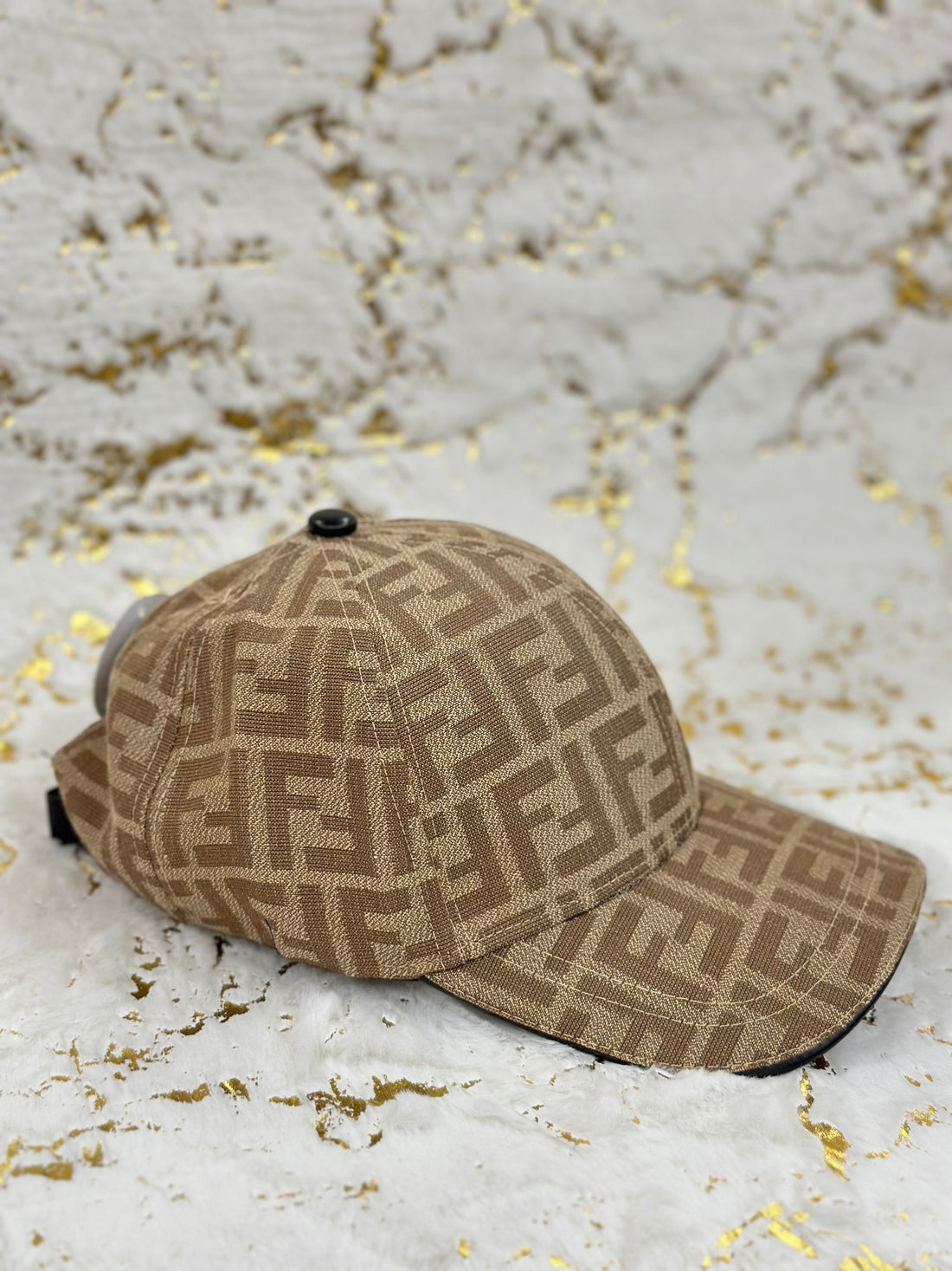 Elitecaps™ Fendi Beige Monogram Cap – Premium Luxury Streetwear
