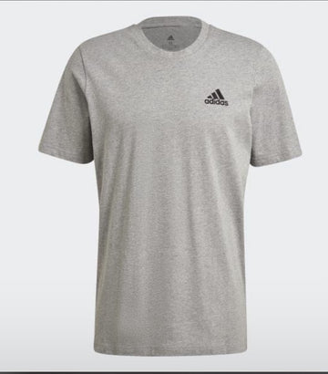 Elitecaps™ Adidas Essentials Grey Logo T-Shirt – Premium Everyday Comfort
